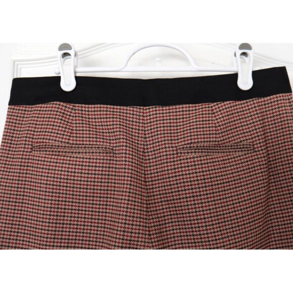 Grey Jason Wu red, black, grey houndstooth ankle grazer pants - Picture 6 of 9